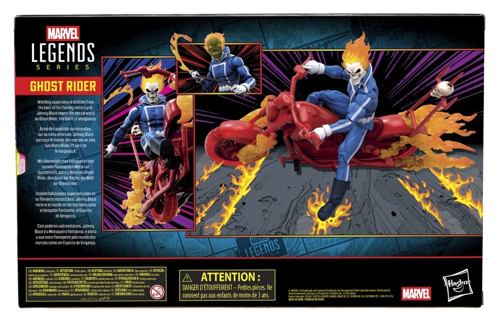 Ghost Rider Marvel Legends Action Figure  Johnny Blaze with Motorcycle 15 cm
