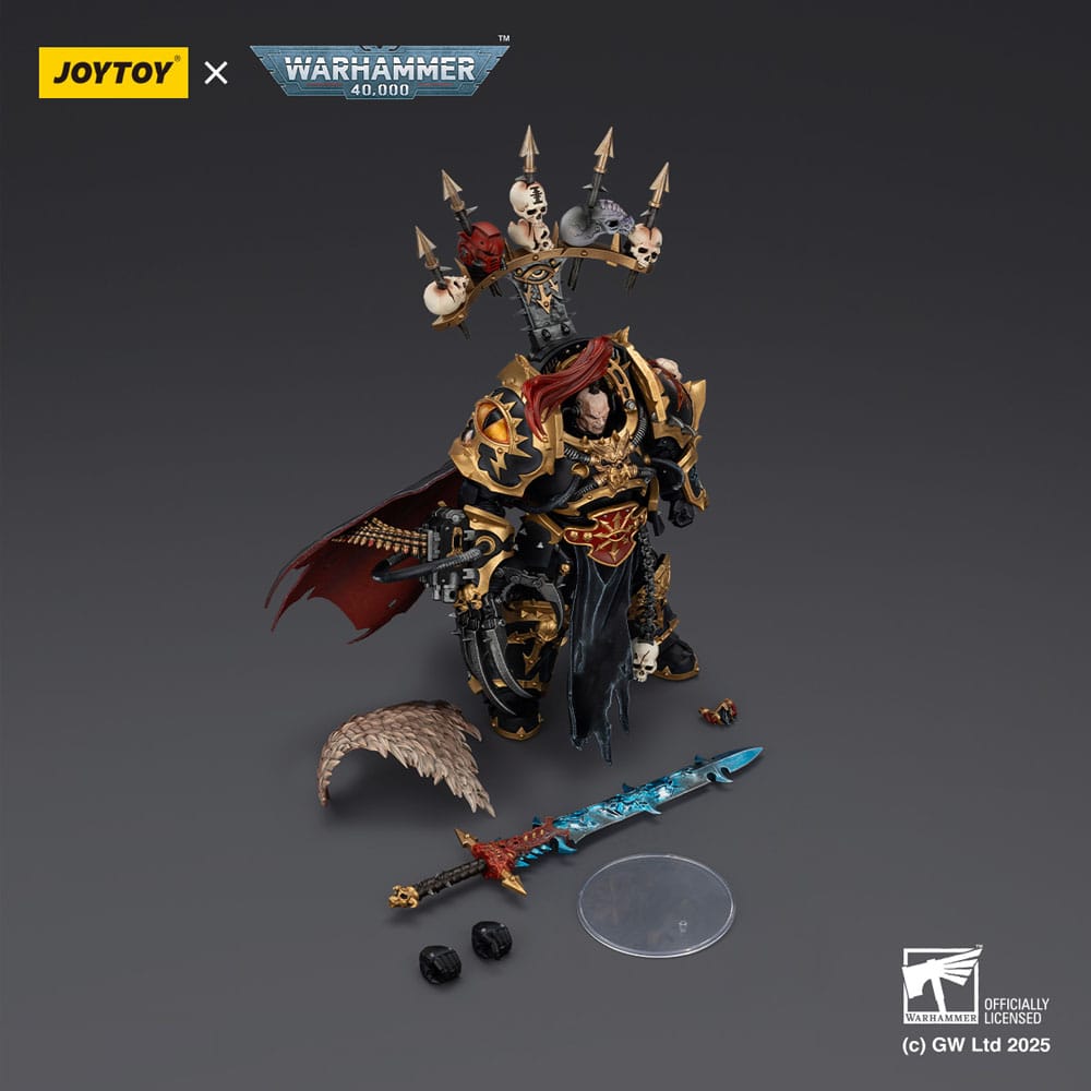 Warhammer 40,000 Action Figure  Black Legion Abaddon the Despoiler with Drach'nyen and the Talo 16 cm