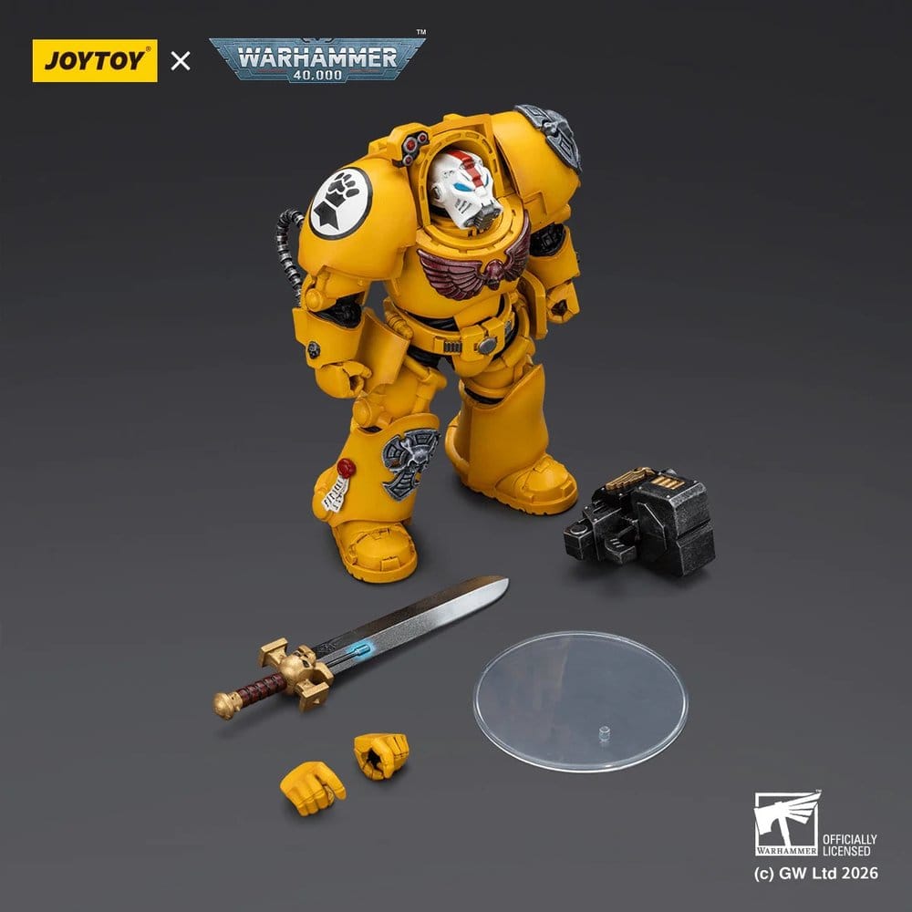 Warhammer 40,000 Action Figure Imperial Fists Terminator 1 with Power Sword and Storm Bolter 14 cm