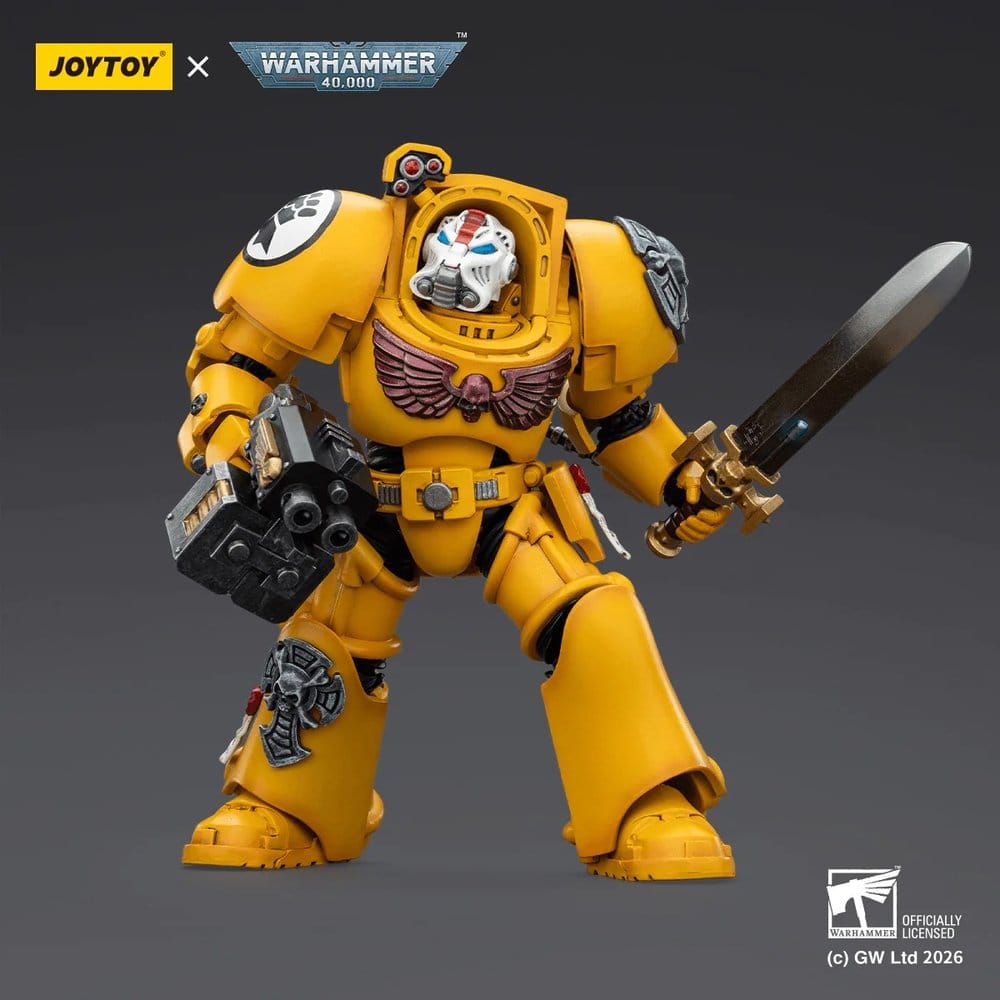 Warhammer 40,000 Action Figure Imperial Fists Terminator 1 with Power Sword and Storm Bolter 14 cm