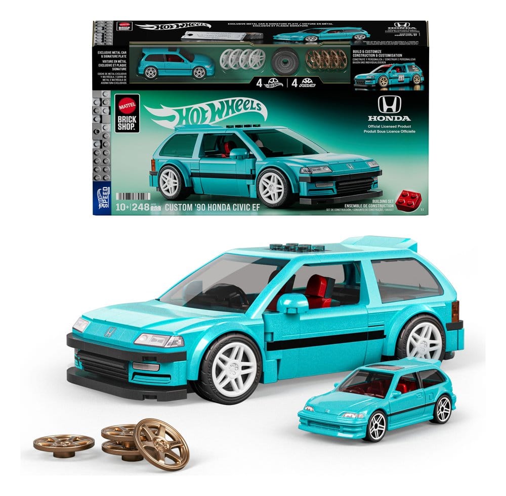 Hot Wheels Speed Series Mattel Brick Shop Building Set 1/32 Custom ’90 Honda Civic EF