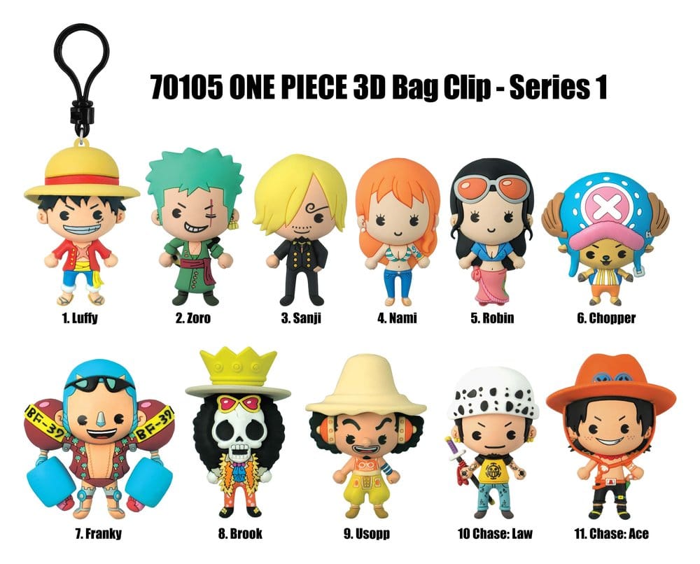 One Piece 3D Foam Bag Clips Serie 1 Display (24)