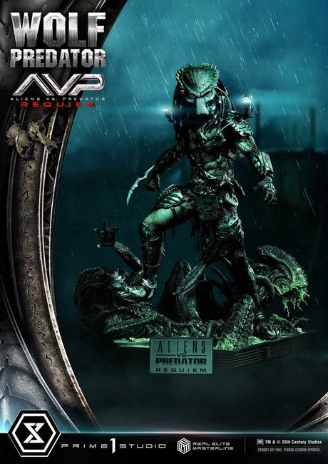 Alien vs. Predator Real Elite Masterline Series Statue 1/3 Requiem Wolf Predator 95 cm – billede 5
