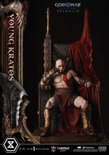Throne Legacy God of War Series Statue 1/3 Ragnarok Young Thyself Kratos 91 cm