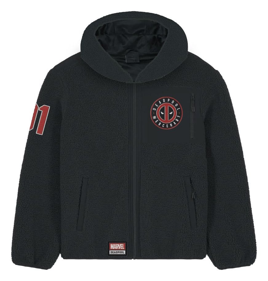 Marvel Sherpa Jacket Deadpool Logo Size L