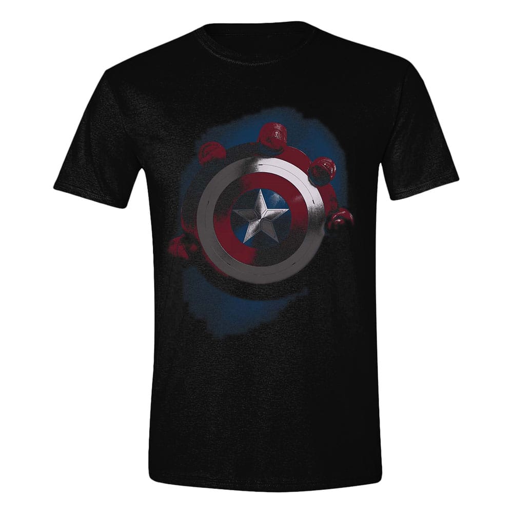 Captain America Brave New World T-Shirt Captain America Shield with Red Size L