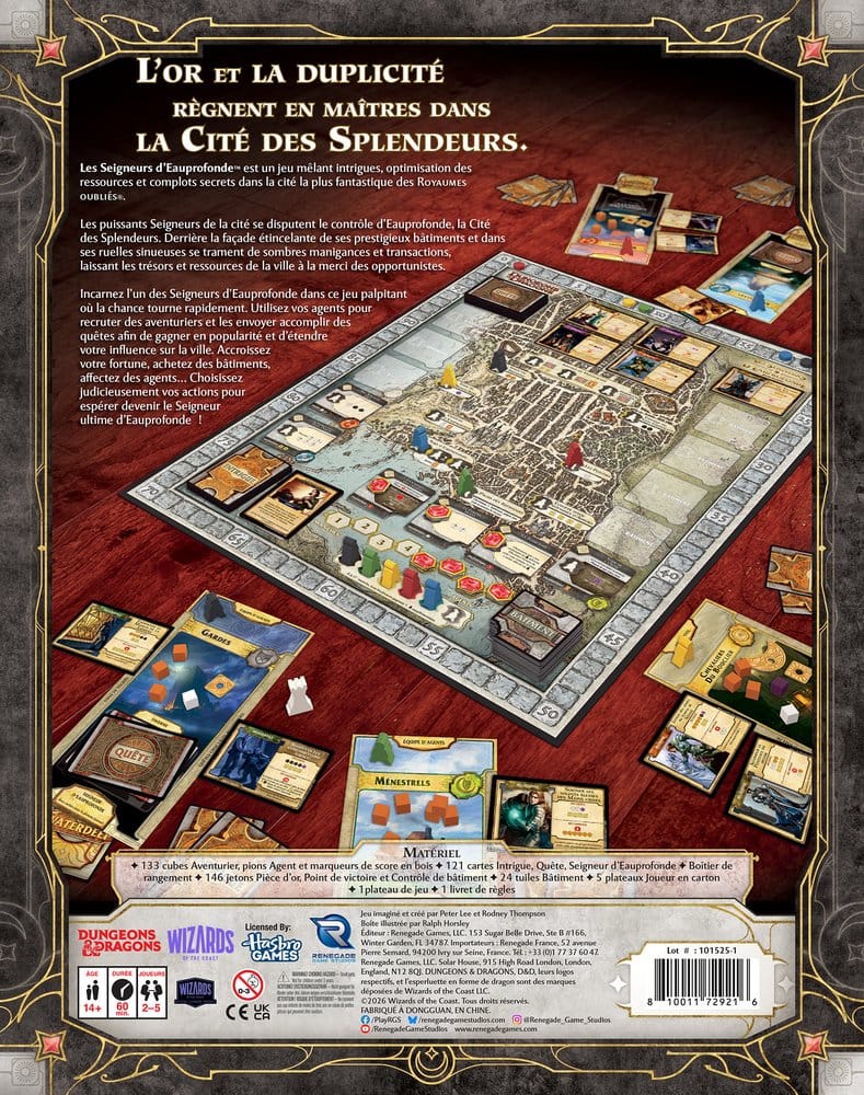 Dungeons & Dragons Board Game Lords of Waterdeep *French Version*
