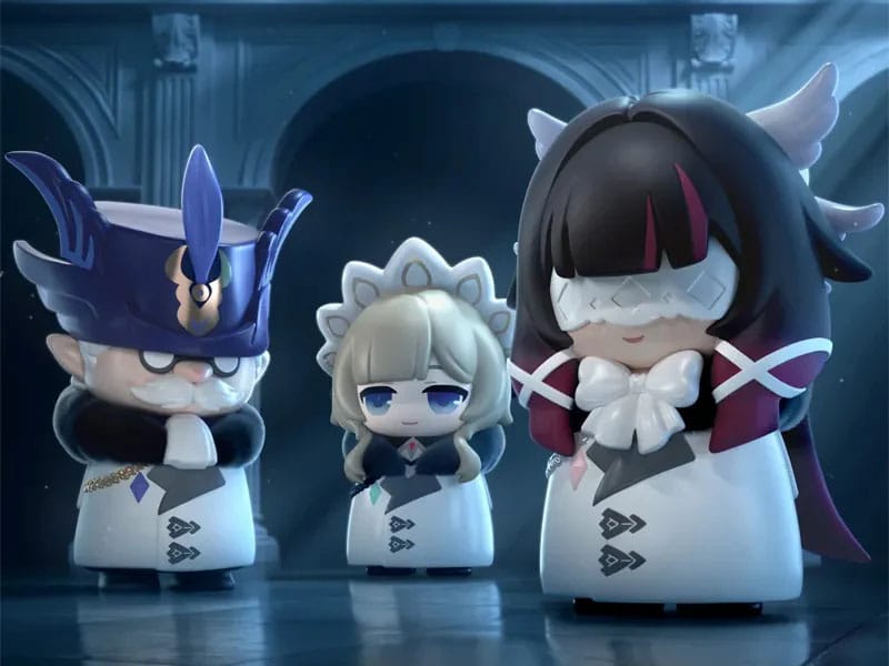 Genshin Impact Mini Figures Fatui Harbingers Chibi Design 7 cm Blind Box Display (9)