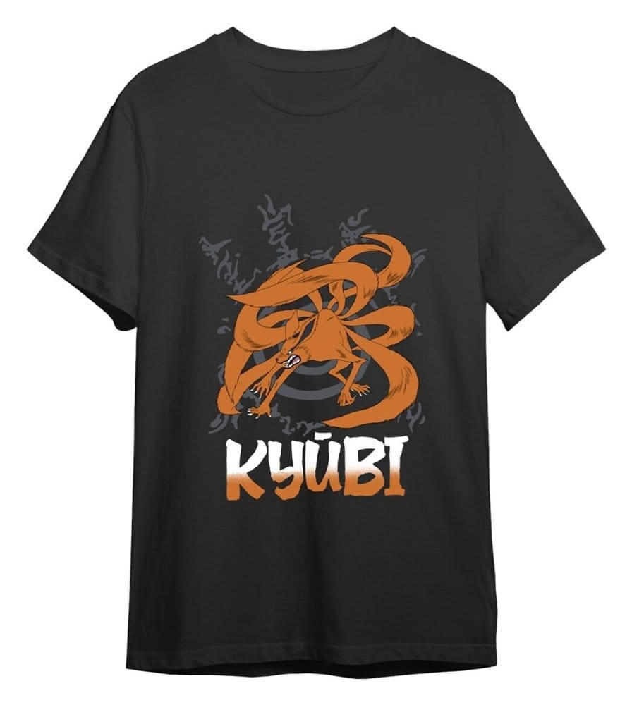 Naruto T-Shirt Kyubi Black Size M