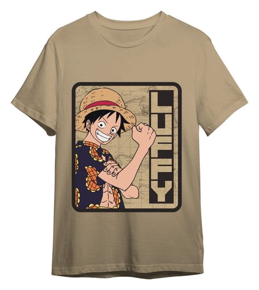 One Piece T-Shirt Monkey D. Luffy Sand Size L