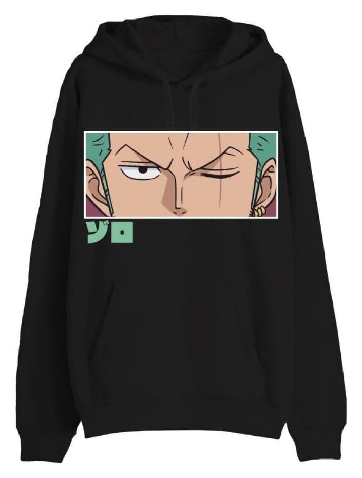 One Piece Sweater Zoro Eyes Black Size L