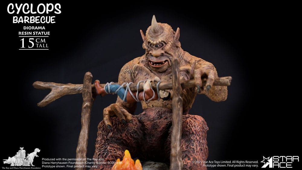 Ray Harryhausen Diorama 1/8 Cyclops Barbecue Scene 17 cm