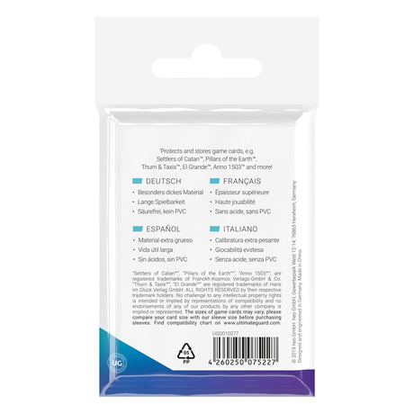 Ultimate Guard Board Game Sleeves (50) - Mini European – billede 4
