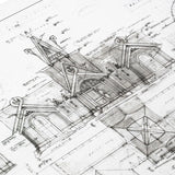 Lord of the Rings Blueprint Art Print The Stable of Edoras 59 x 42 cm